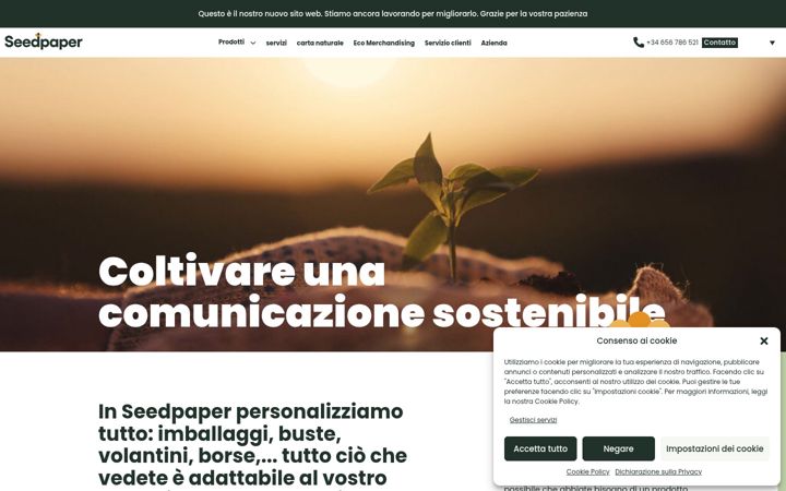 Screenshot of cartapiantabileconsemi.it