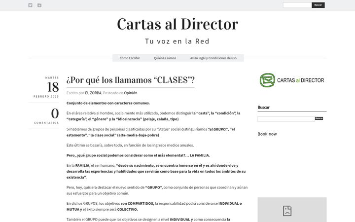 Snimka zaslona za cartasaldirector.org
