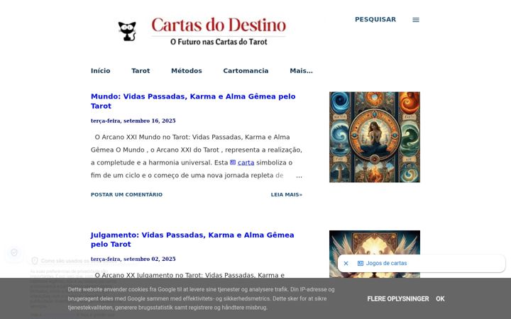 Screenshot of cartasdodestino.com