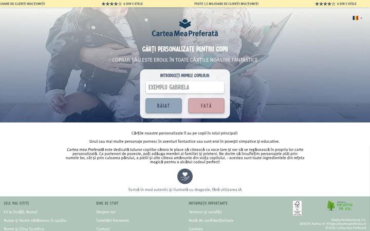 Screenshot of carteameapreferata.ro