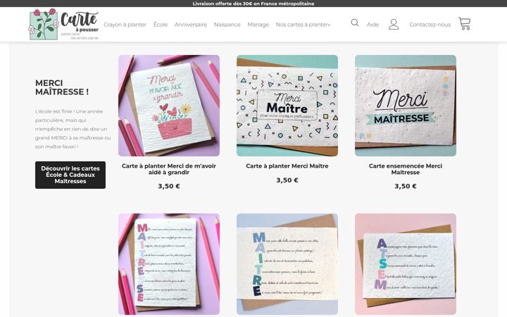 Screenshot of carteapousser.com