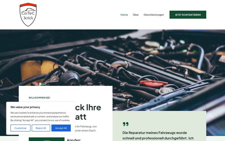 Screenshot of cartec-strick.de