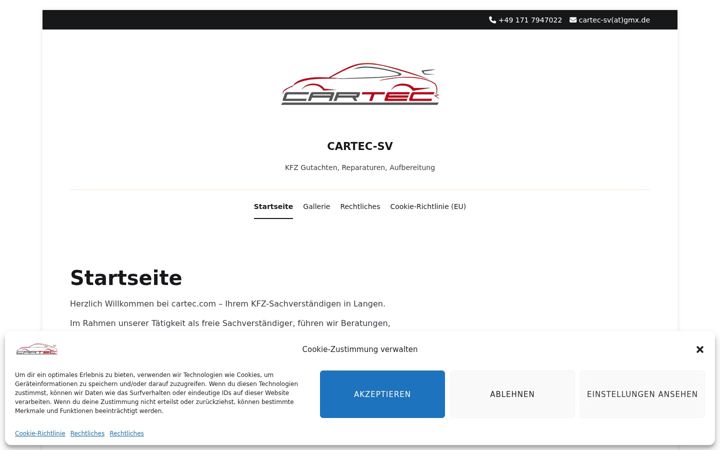 Screenshot of cartec-sv.com