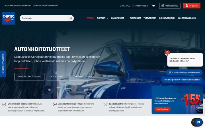 Screenshot of cartec.fi