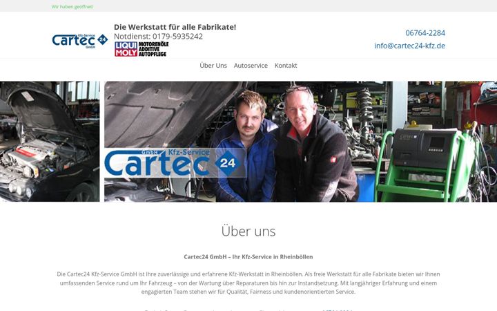 Screenshot of cartec24-kfz.de