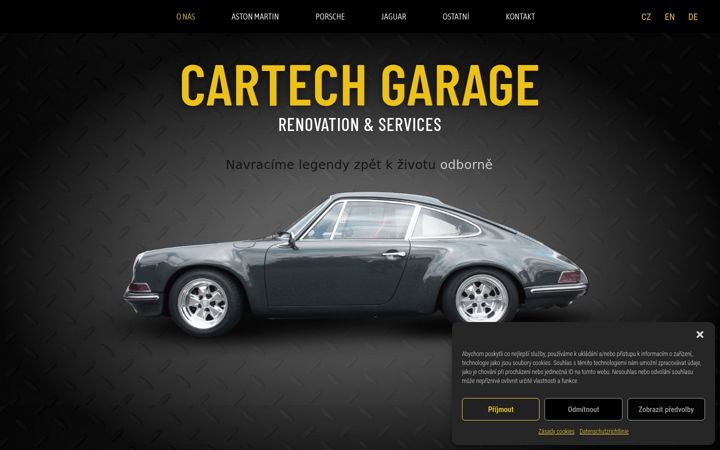 Screenshot of cartechgarage.cz