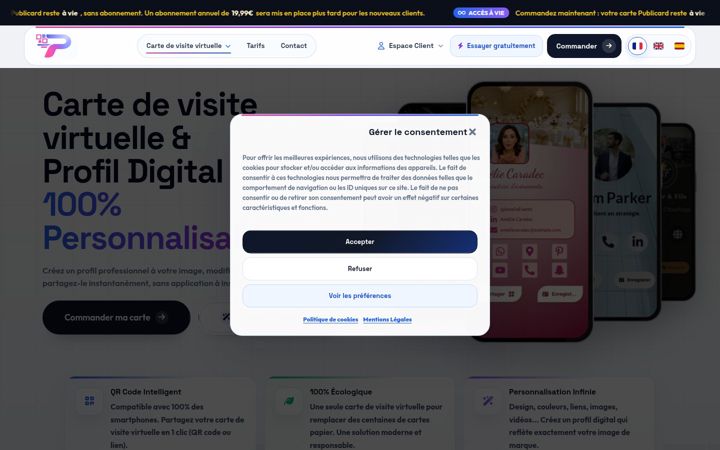 Zrzut ekranu cartedigitale.fr