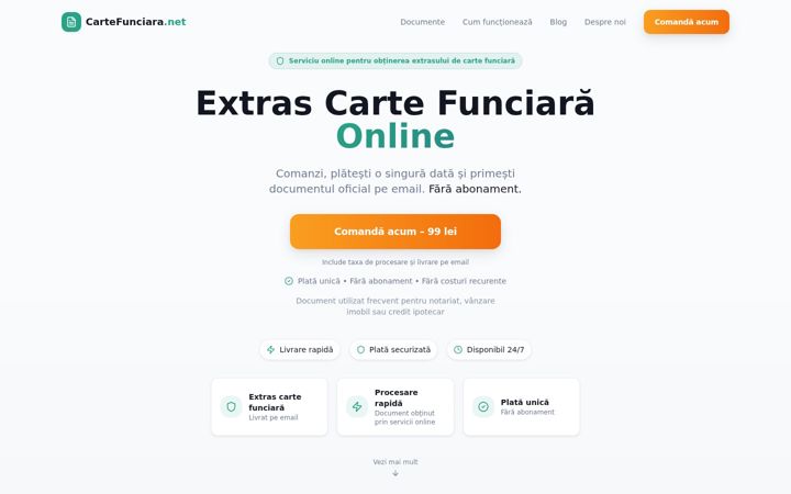 Screenshot of cartefunciara.net