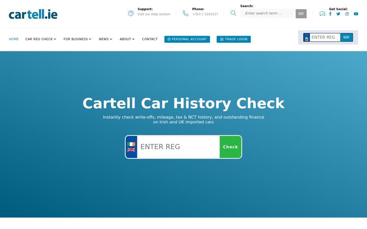 Screenshot of cartell.ie