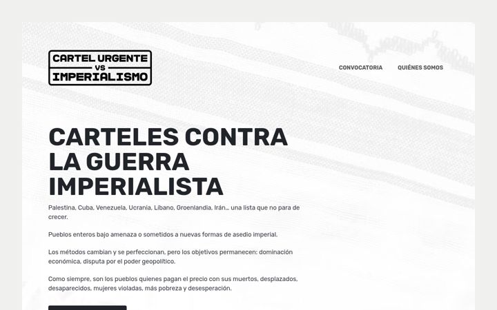Screenshot of cartelurgente.org