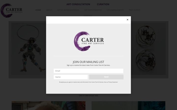 Screenshot of carterfineartservices.com