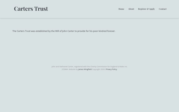 Snimka zaslona za carterstrust.org
