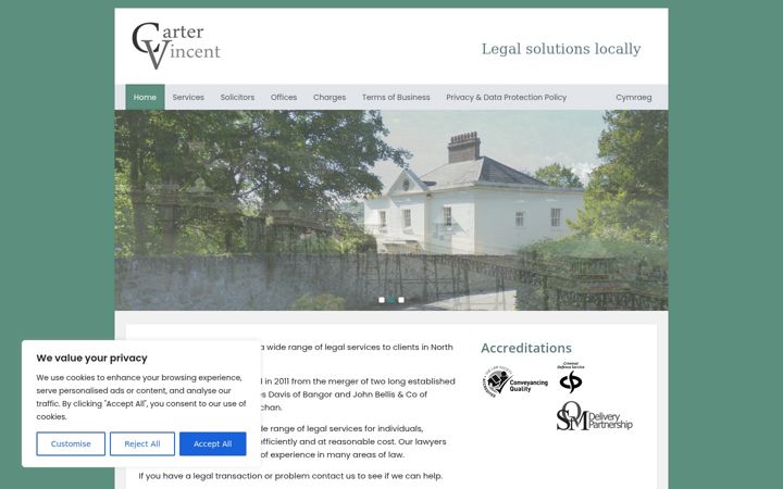 Screenshot of cartervincent.co.uk