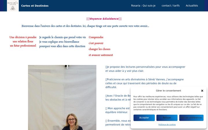 Zrzut ekranu cartes-destinees.fr