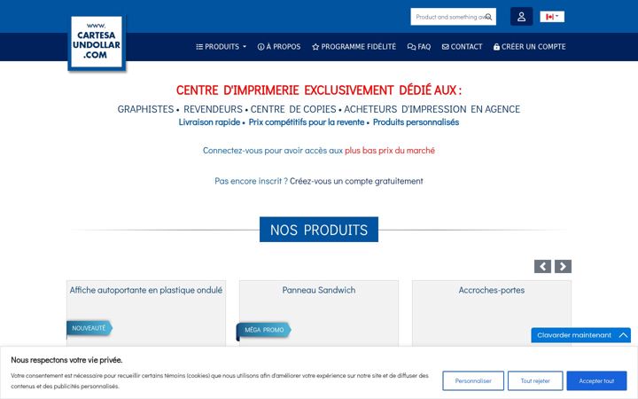 Screenshot of cartesaundollar.com