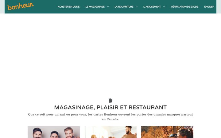 Screenshot of cartesbonheur.ca