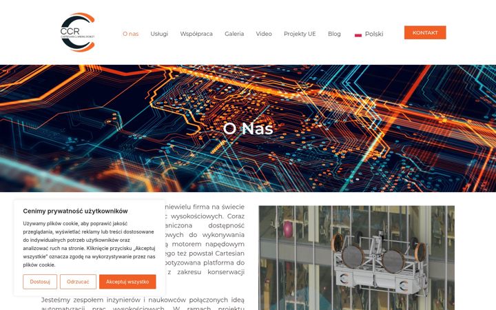 Screenshot of cartesianclimbingrobot.com
