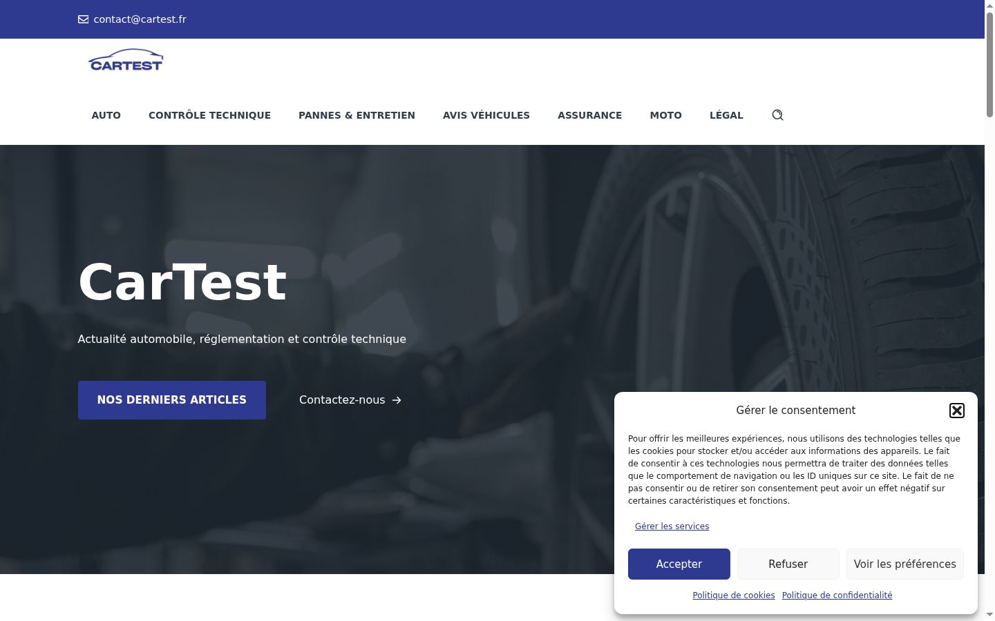 Screenshot del banner di consenso mostrato prima di qualsiasi interazione