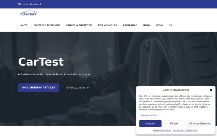 Screenshot of cartest.fr