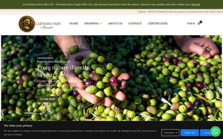 Screenshot of carthaniafarm.com