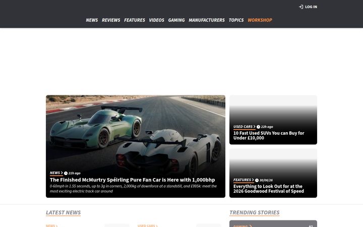 Screenshot of carthrottle.com