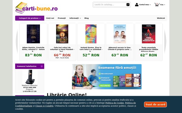 Screenshot di carti-bune.ro