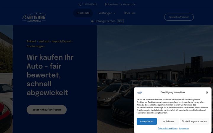 Screenshot of cartierre-automobile.de