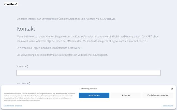 Screenshot of cartilsan.at