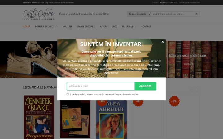 Snímek obrazovky cartionline.net