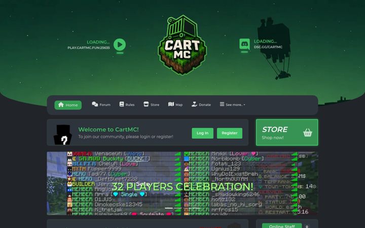 Screenshot of cartmc.fun