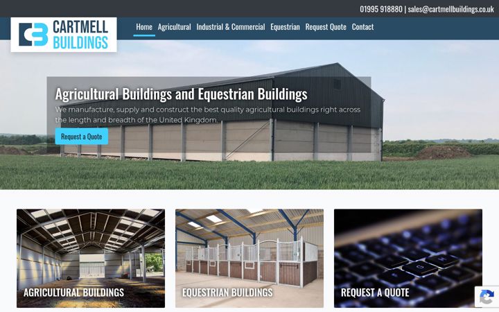 Screenshot of cartmellbuildings.co.uk