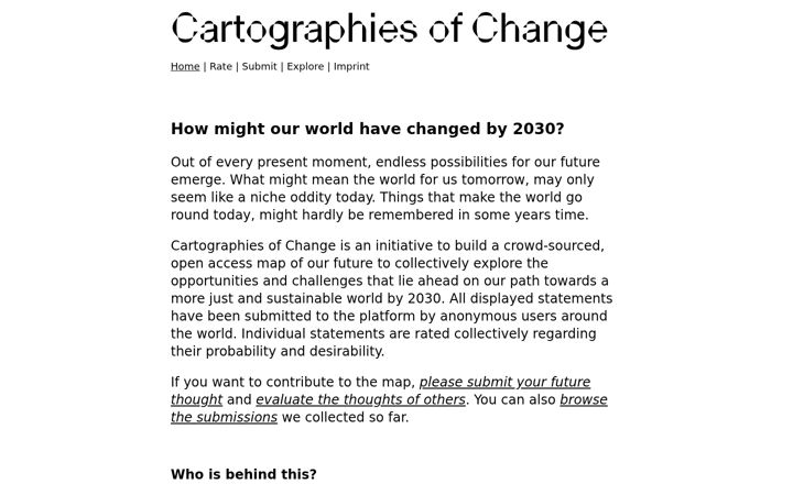 Screenshot of cartographiesofchange.org