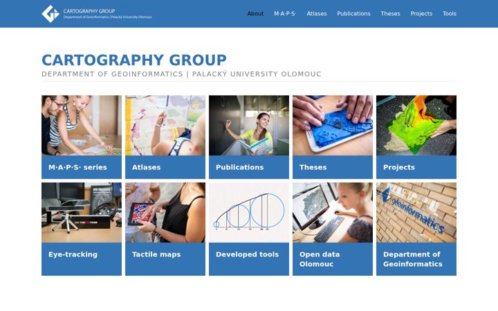 Screenshot ta' cartography.upol.cz