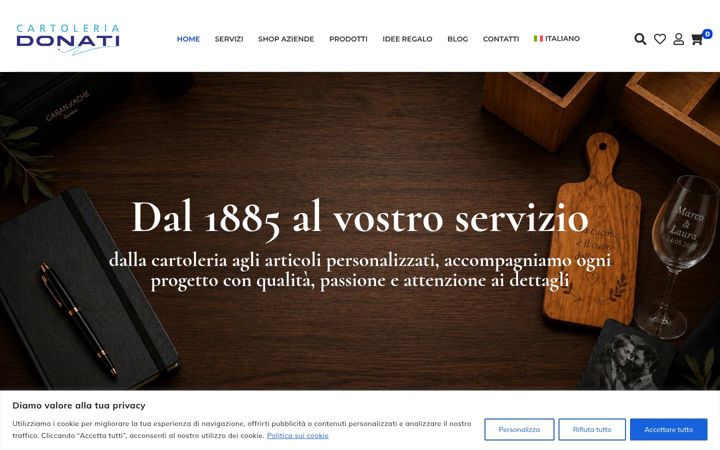 Screenshot of cartoleriadonati.ch