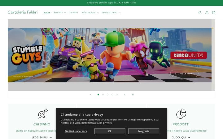Screenshot of cartoleriafabbri.com