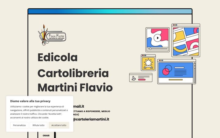 Ekrano kopija cartoleriamartini.it