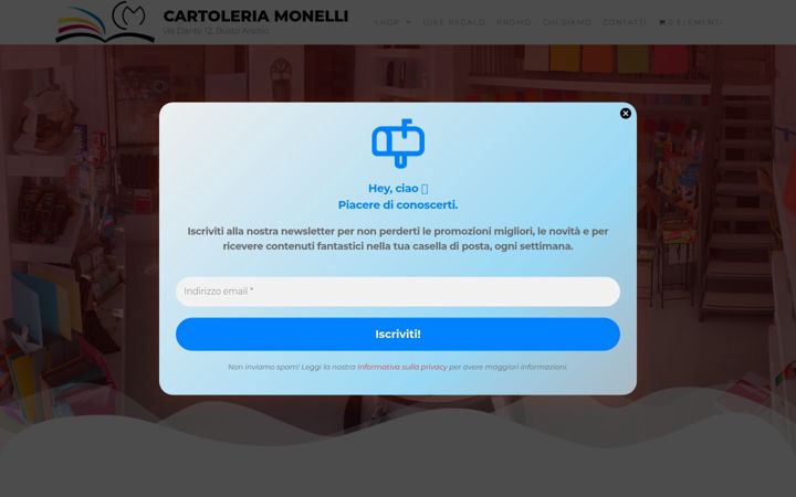 Ekrano kopija cartoleriamonelli.it
