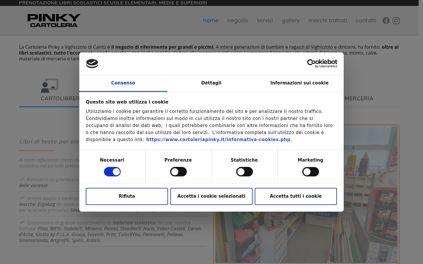 Zrzut ekranu banera zgody wyświetlanego przed jakąkolwiek interakcją