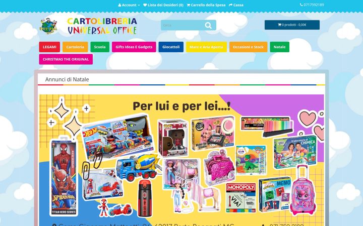 Screenshot ta' cartoleriauniversaloffice.it