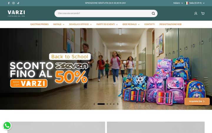 Screenshot of cartoleriavarzi.com
