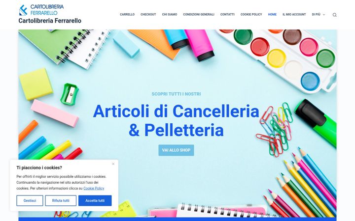 Screenshot of cartolibreriaferrarello.com
