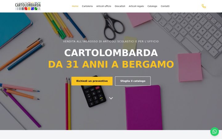 Posnetek zaslona cartolombardabergamo.it