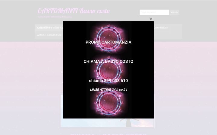 Screenshot of cartomantibassocosto.org