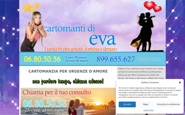 Ekrano kopija cartomantidieva.it