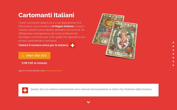 Screenshot of cartomantiitaliani.ch