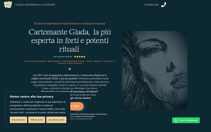Ekrano kopija cartomanziaeritualistiche.it