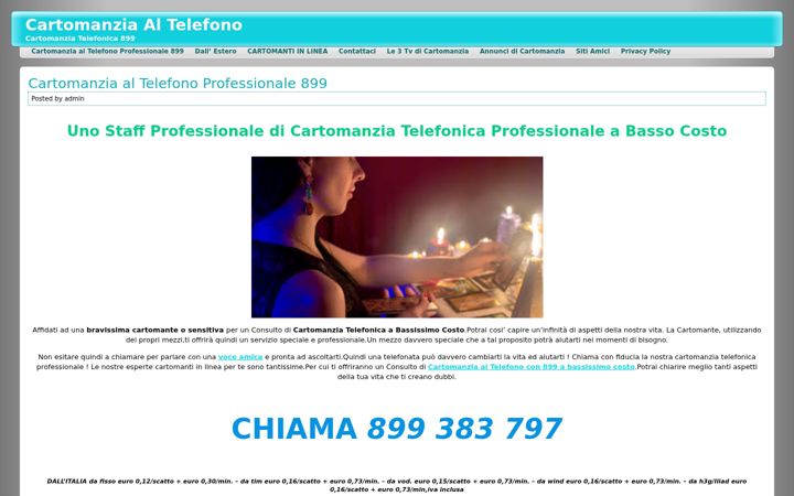 Ekrano kopija cartomanzialtelefono.it