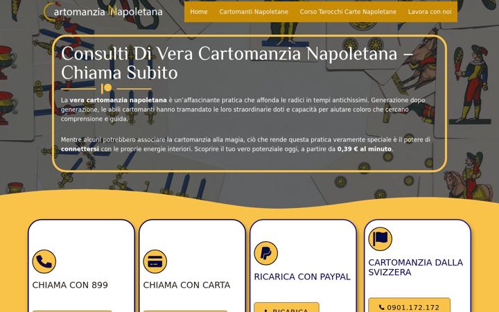 Screenshot of cartomanzianapoletana.com