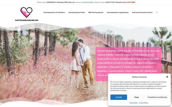 Screenshot of cartomanziaonline.com