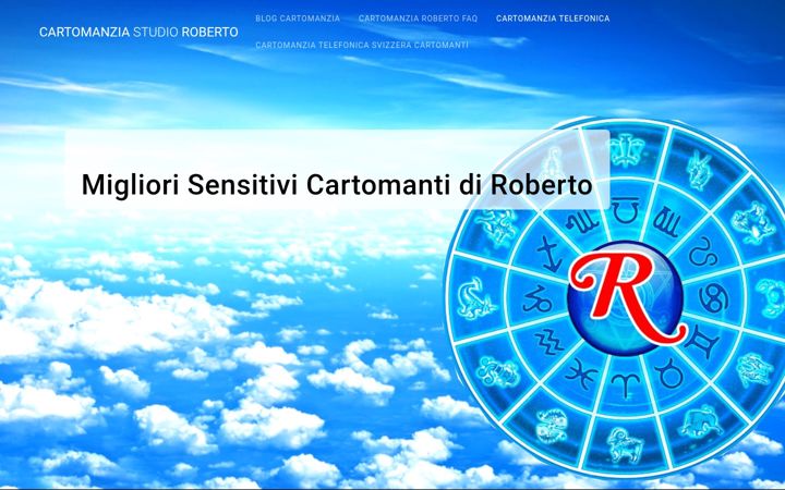 Ekrano kopija cartomanziastudioroberto.it